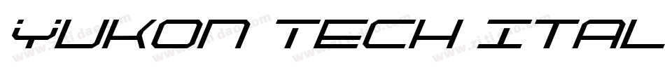 Yukon Tech Italic字体转换
